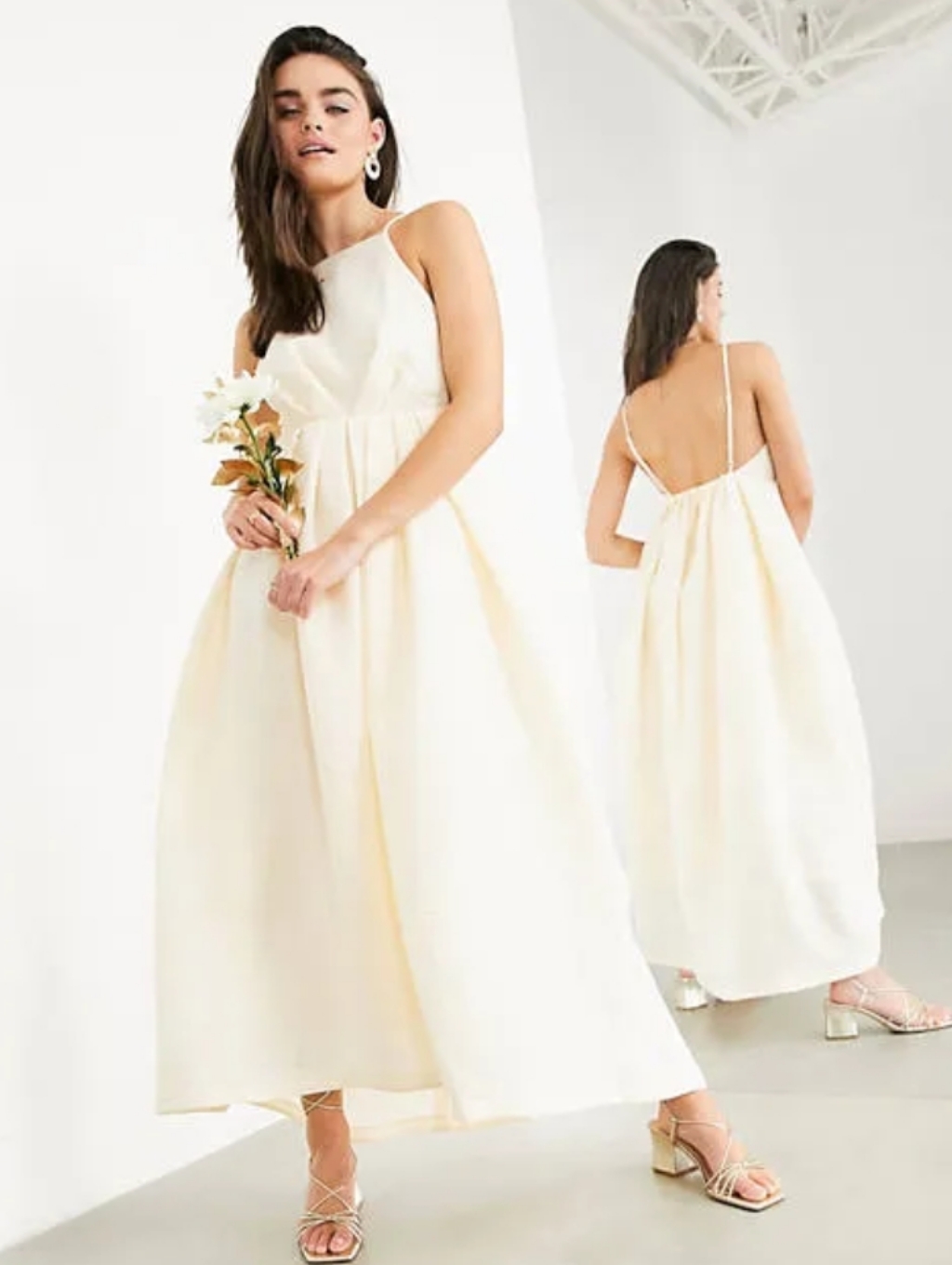 Asos Edition Clementine Halter Wedding Dress In Apricot Size 4 Nwt